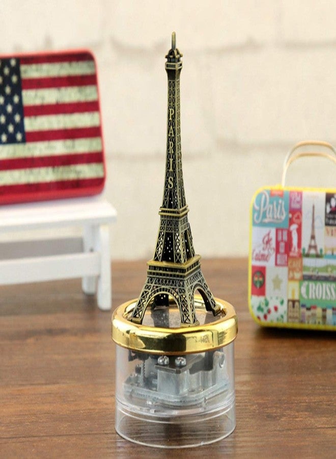 Sooharic Clockwork Wind Up Music Box Eiffel Tower, for Son/Daughter Unique Gift for Friends Classic Ornament Crafts (Jingle Bells) - Image 2